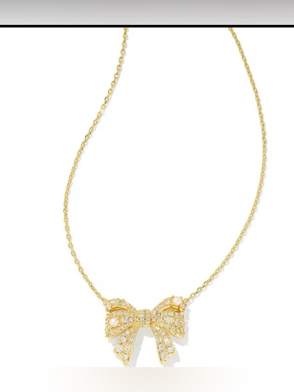 Kendra Scott Krista Bow Short Pendant Necklace